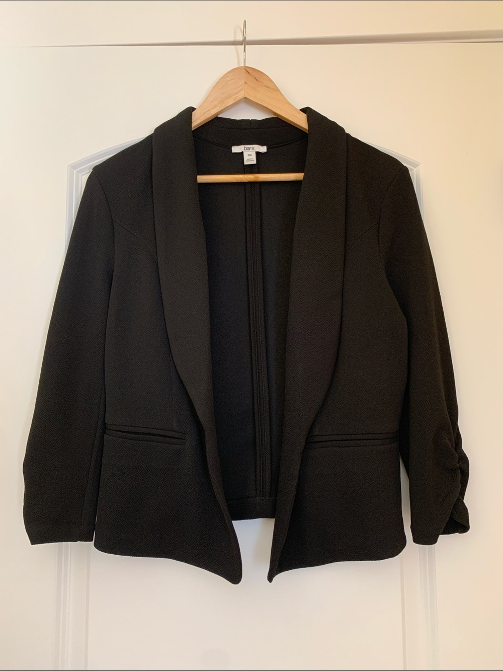 Bar III Black Open-Front Blazer